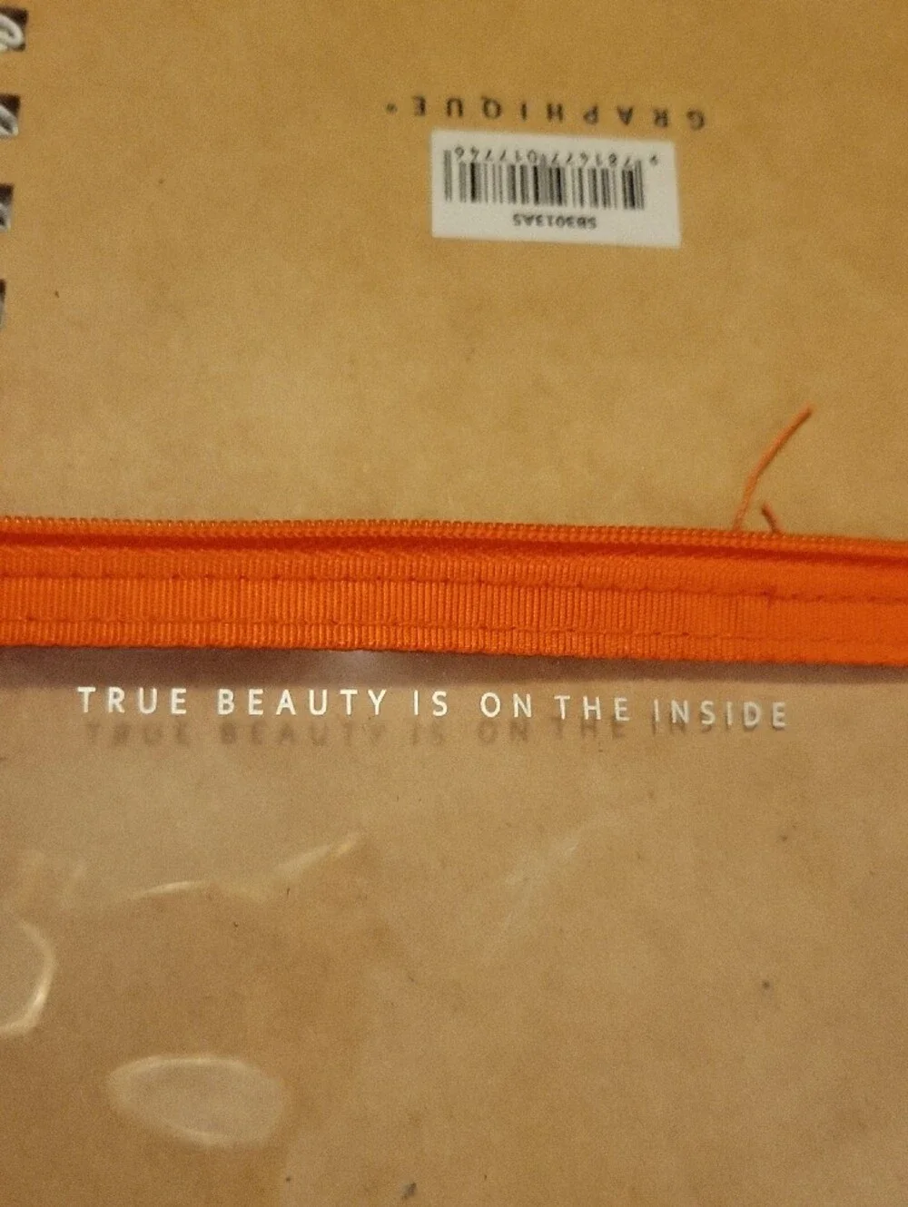 Stella & Dot Orange Geometric Travel Jewelry Roll